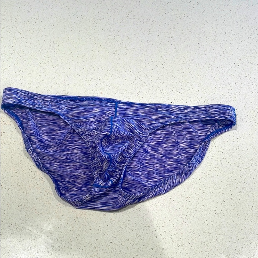 NWT - Purple & White Striped bikini Briefs